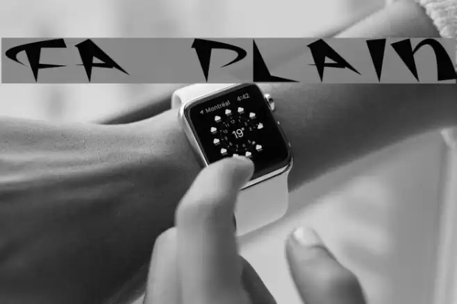 Fat Plain Font examples