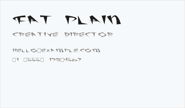 Fat Plain Business Card