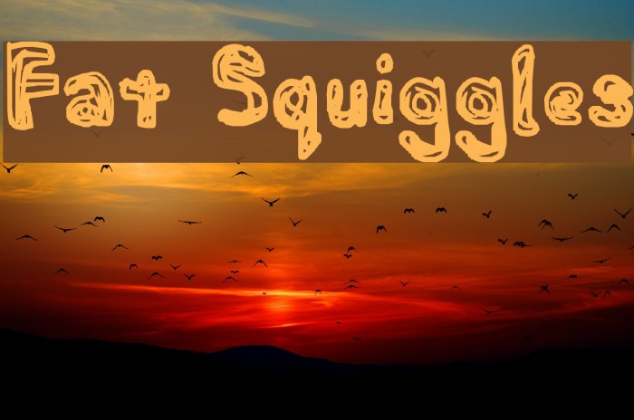 Fat Squiggles Font examples