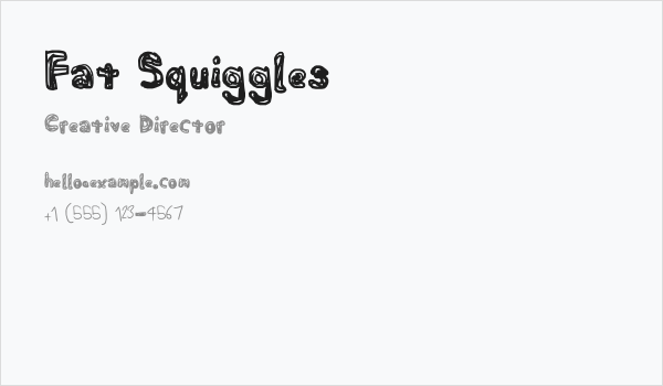 Fat Squiggles Business Card
