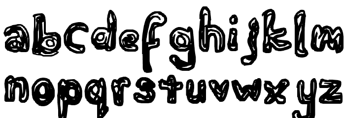 Fat Squiggles Font LOWERCASE