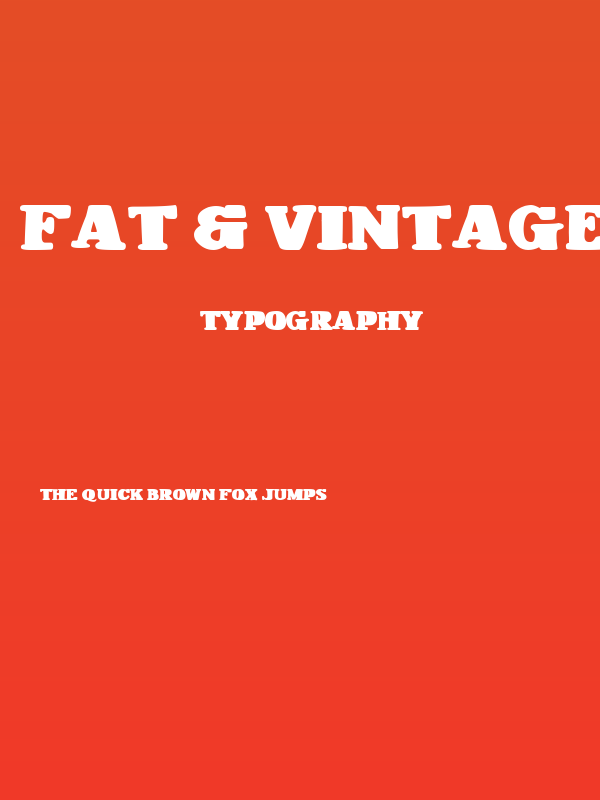 Fat & Vintage Poster