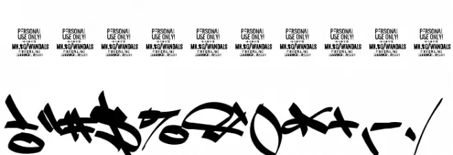 Fat Wandals Element PERSONAL Font OTHER CHARS