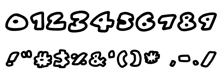 Fat Wobble Outlines Font OTHER CHARS