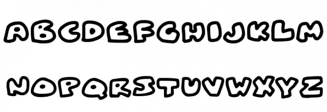 Fat Wobble Outlines Polices MAJUSCULES