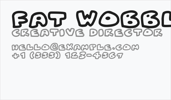 Fat Wobble Outlines Business Card