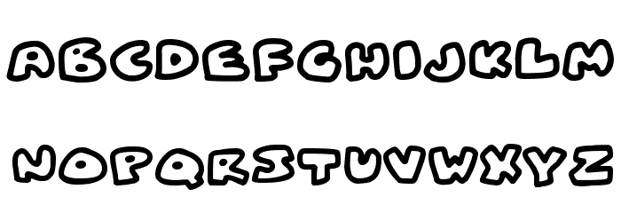 Fat Wobble Outlines Font LOWERCASE