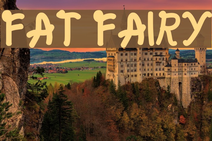 Fat fairy Font examples