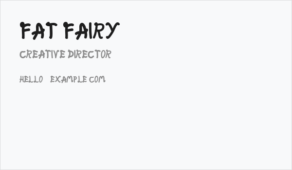 Fat fairy Business Card