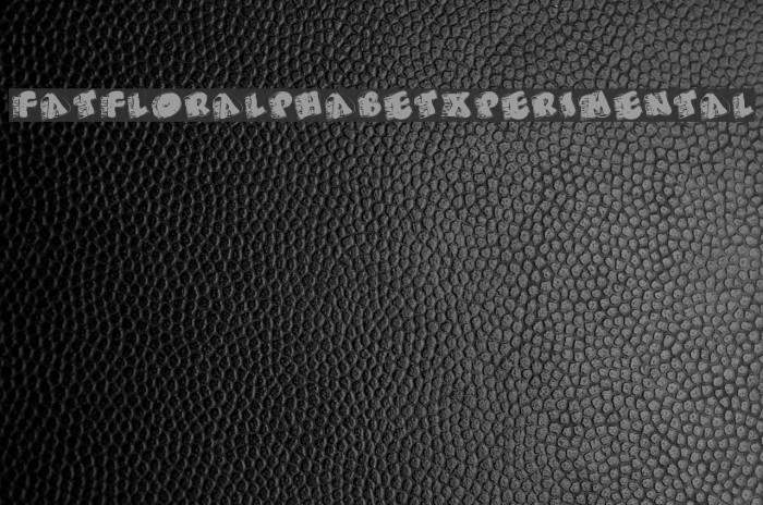 FatFloralphabetXperimental Font examples