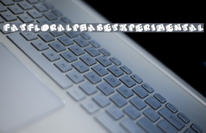 FatFloralphabetXperimental Font examples