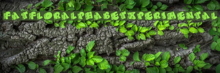 FatFloralphabetXperimental Font examples