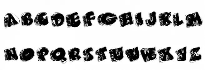 FatFloralphabetXperimental Font Litere mici