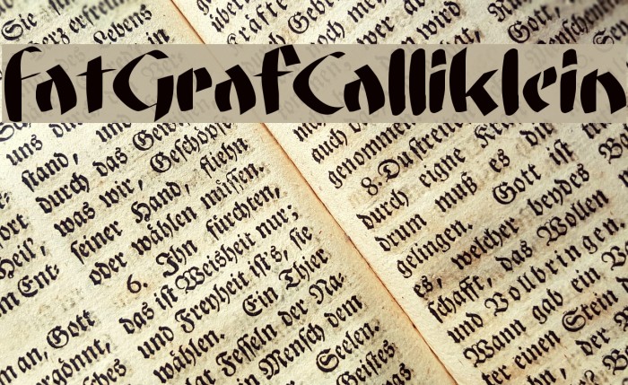 FatGrafCalliklein Font examples