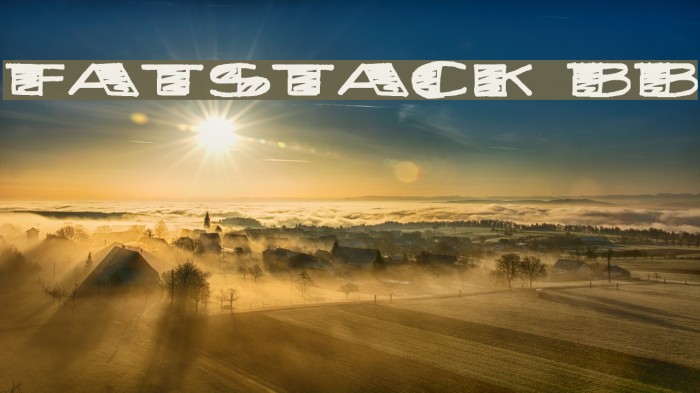 FatStack BB Font examples