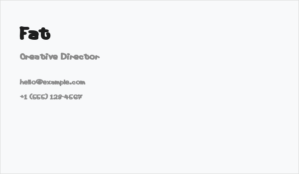 Fat Business Card