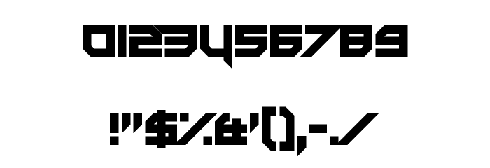 Fatality's Edge Regular Font OTHER CHARS
