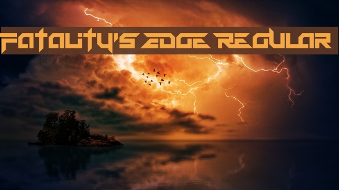 Fatality's Edge Regular Font examples