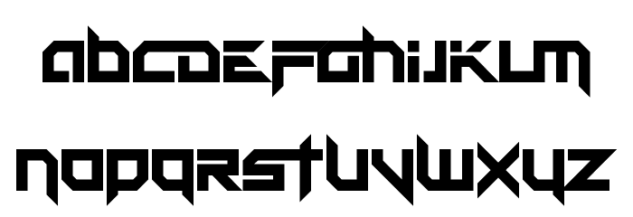 Fatality's Edge Regular Font LOWERCASE