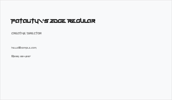 Fatality's Edge Regular Business Card