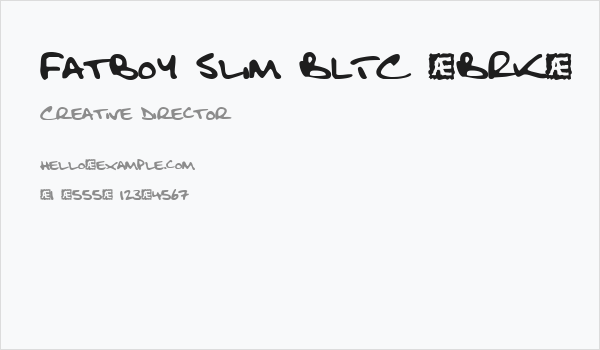 Fatboy Slim BLTC [BRK] Business Card