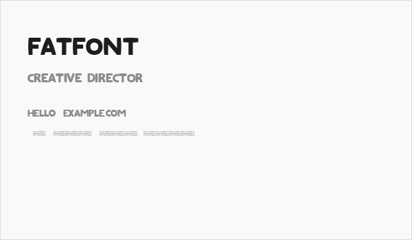 Fatfont Business Card