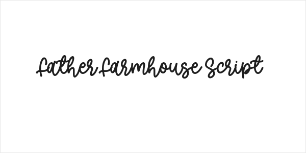 Father Farmhouse Script Logo