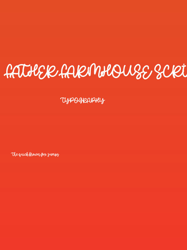 Father Farmhouse Script Poster