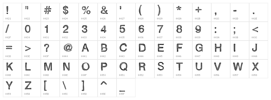 Father Nelson Regular Character Map