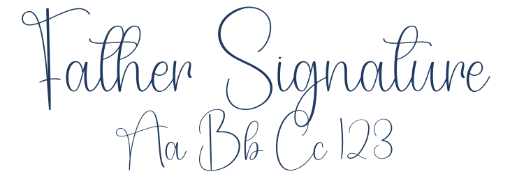 Father Signature Font Preview