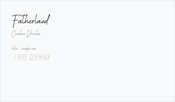 Fatherland Business Card