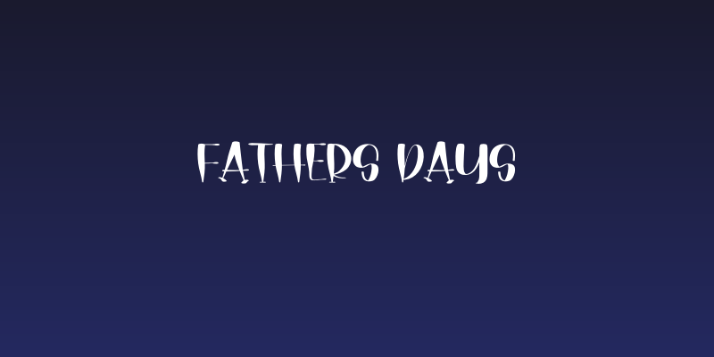 Fathers Days Social Header
