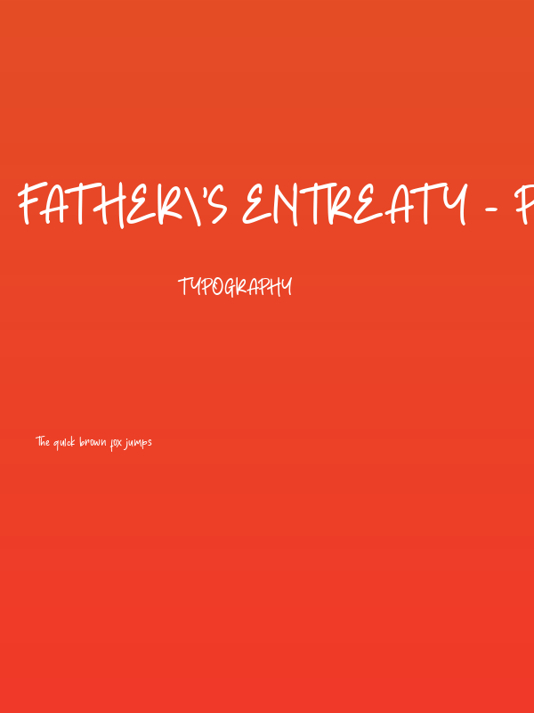 Father's Entreaty - Personal Us Poster