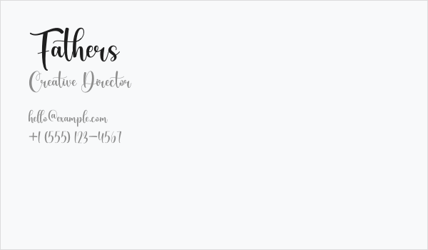 Fathers Business Card