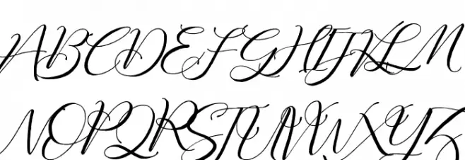 Fathir Script Personal Use Only フォント 大文字