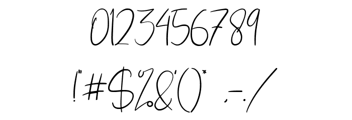 Fathony Script Font OTHER CHARS