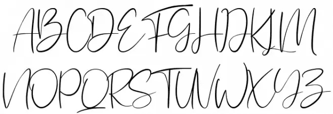 Fathony Script Font UPPERCASE