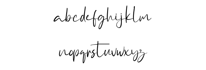 Fathony Script Font LOWERCASE