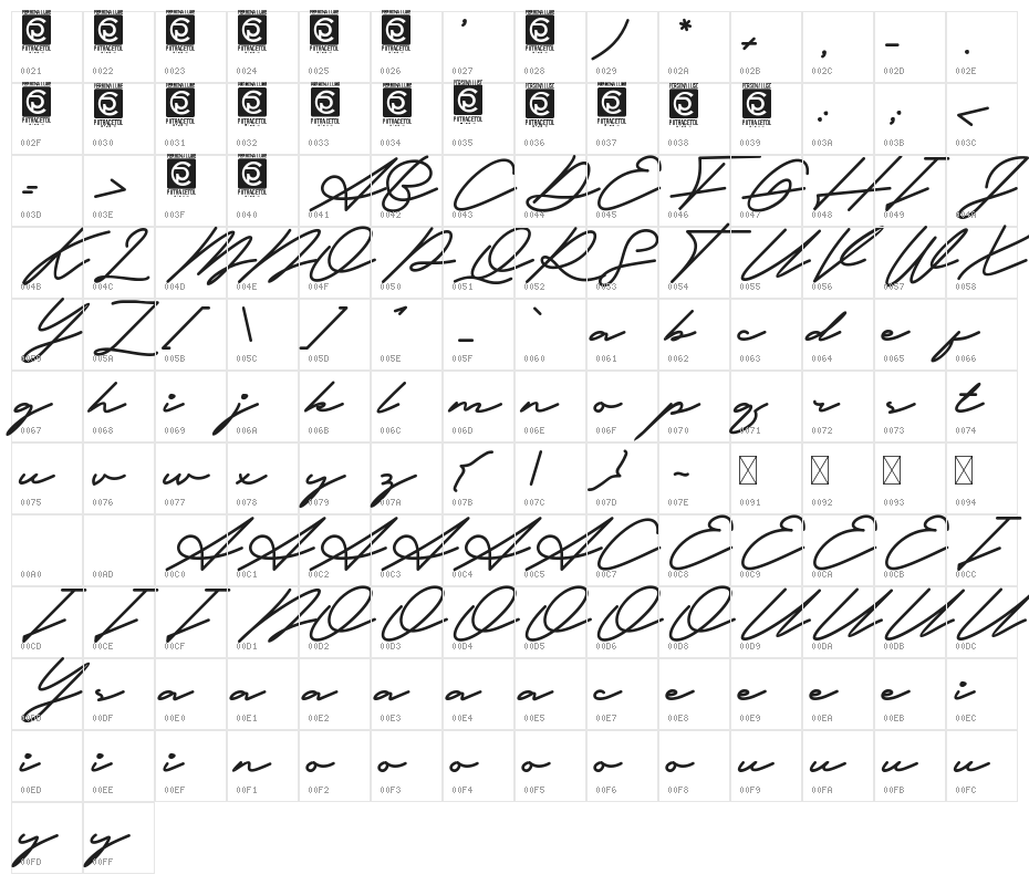 Fathur Free Character Map