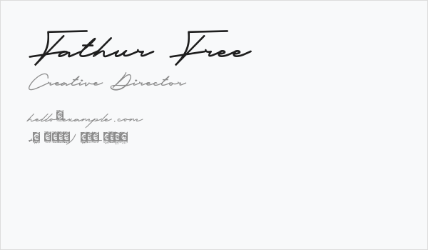 Fathur Free Business Card
