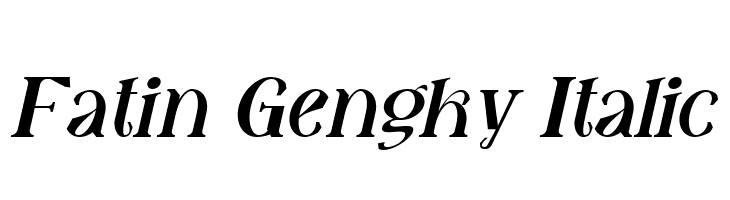 Fatin Gengky Italic  免费字体下载