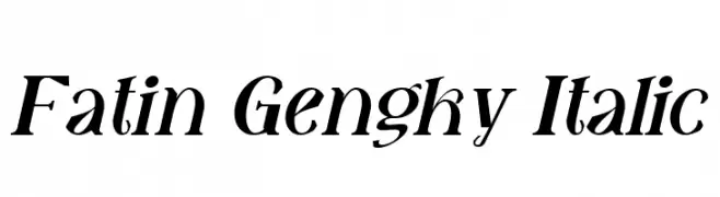 Fatin Gengky Italic  नि: शुल्क फ़ॉन्ट्स डाउनलोड