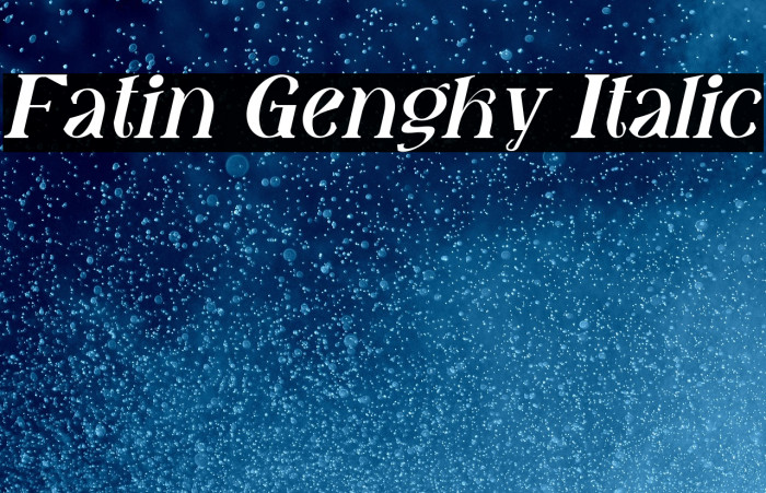 Fatin Gengky Italic Example 2