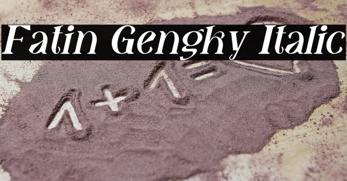 Fatin Gengky Italic Example 3