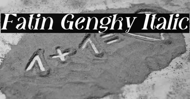 Fatin Gengky Italic Font examples