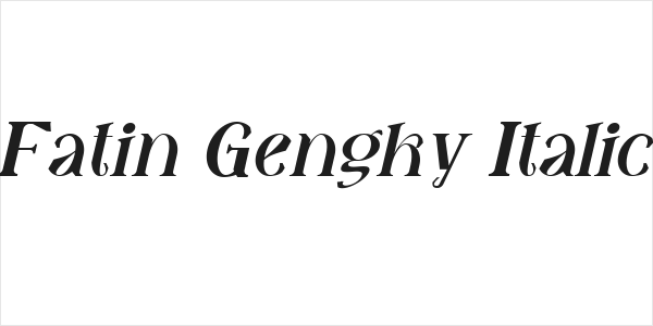 Fatin Gengky Italic Logo