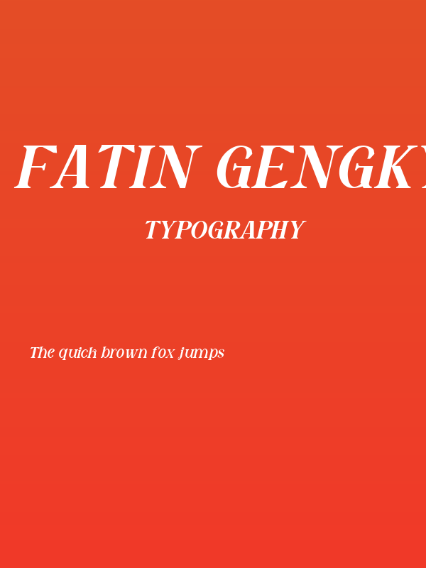 Fatin Gengky Italic Poster