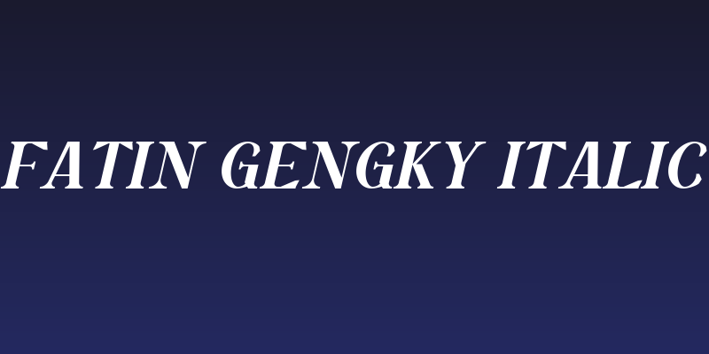 Fatin Gengky Italic Social Header
