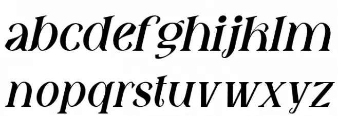 Fatin Gengky Italic Font LOWERCASE