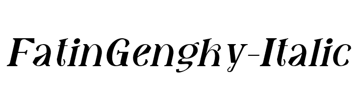 FatinGengky-Italic  Fuentes Gratis Descargar